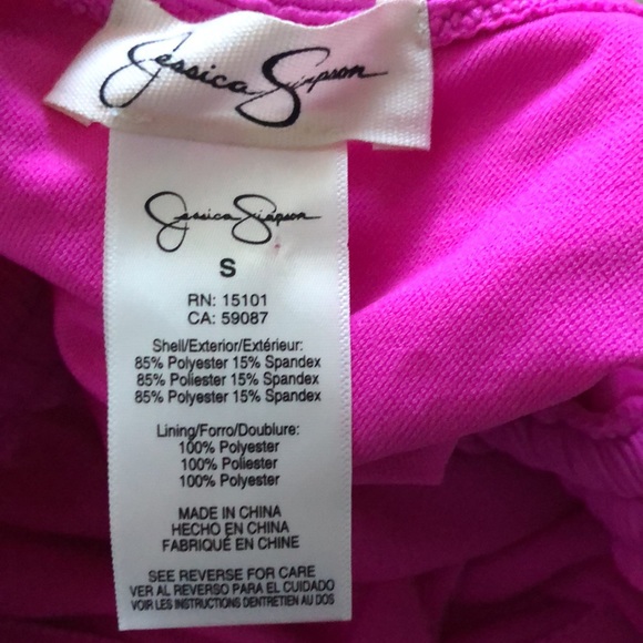 Jessica Simpson Fuchsia Ribbed Swimsuit - Picture 6 of 7